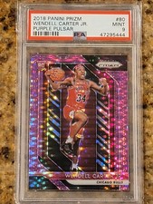 2018-19 Panini Prizm  Wendell Carter Jr Purple Pulsar Rookie /35 PSA 9