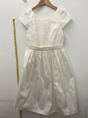 M\u0026S Kids Cream Lace Top Dress Wedding 