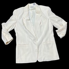Vintage Anne Klein White Blazer Jacket 8