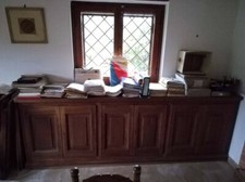 LIBRERIA ANTICA IN LEGNO,(EPOCA '700/800 circa),realizzata su misura,pregiata.