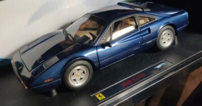 RARE 1:18 HOT WHEELS ELITE FERRARI 308 GTB BLUE DIECAST- Excellent
