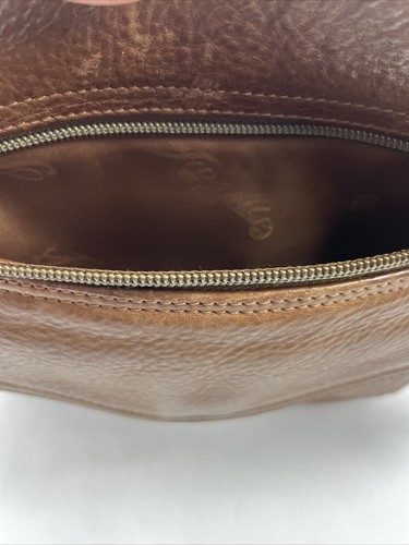 Vintage: Fossil Leather Shoulder Bag W/ Interior & Exterior Pockets Tan Purse - Picture 12 of 14