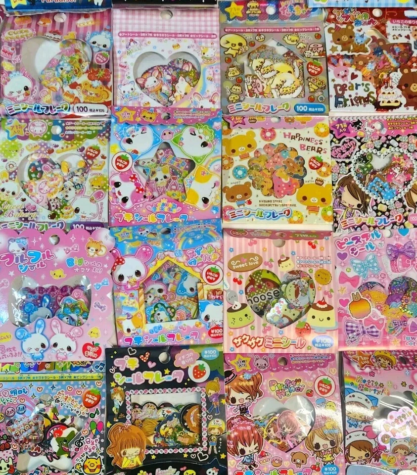 30 Stück einzelne lose Mini japanische Aufkleber Wundertüte. Ohajiki Heisei/Retro - Bild 3 von 4