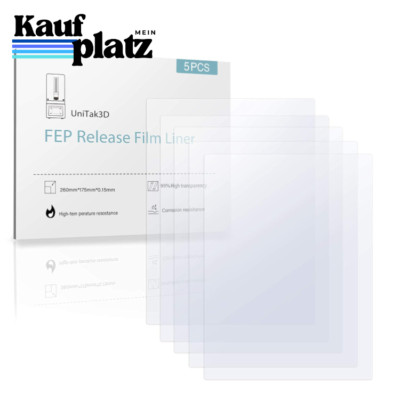 FEP-Folie 260x180mm 5 Stück für Anycubic Photon Mono X 4K/6K M3 Plus Sat...