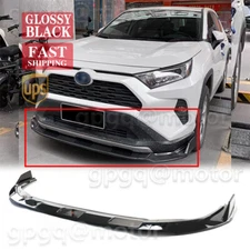 For Toyota RAV4 LE XLE 2019-2024 V Style Glossy Black Front Bumper Lip Splitter