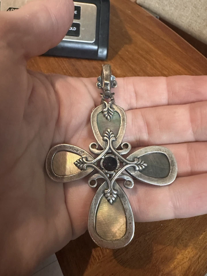 Крест-усилитель Carolyn Pollack из чистого перламутра и драгоценных камней - Изображение 3 из 4