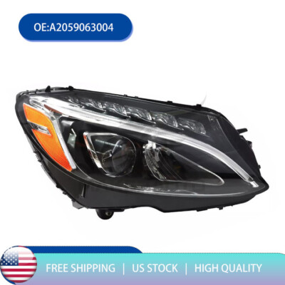 NEW LED Headlight Passenger Side For 2015-2018 Mercedes Benz C-Class W205 C300