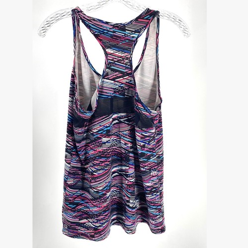 Fabletics Racerback Multicolored Stripe Digitial Print Mary Tank Top size Medium - Picture 2 of 6