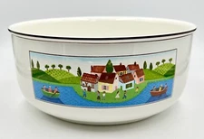 VILLEROY & BOCH DESIGN NAIF 7 3/4" VEGETABLE BOWL; BOATERS; EXCELLENT CONDITION