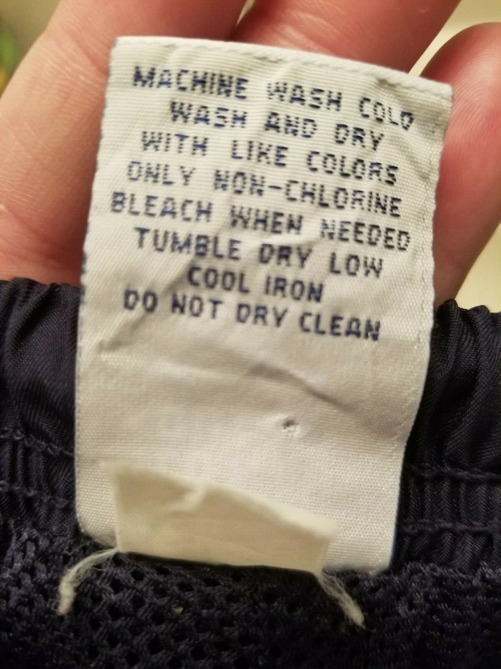 Pantalones antiguos azul marino para hombre talla XL X grandes azules blancos a rayas forrados con malla Foto 3 de 4