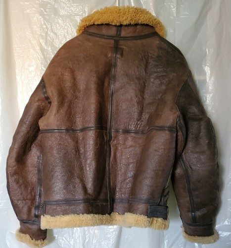 NOS Vintage Avirex B-3 Flight Sheepskin Jacket - Size 44 - Made in the USA - Picture 4 of 11