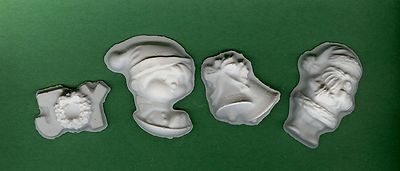 Christmas joy, elf, bells, Santa plaster of Paris painting project. Set of 12!