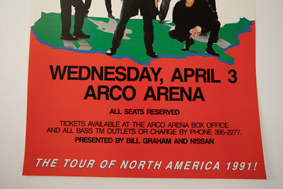 INXS 1991 (M1L) Concert Poster (JSF6)Arco Arena Bill Graham X