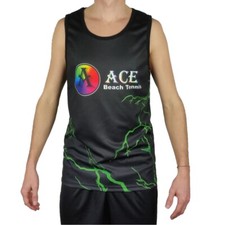 Ace Tank Top Sleeveless Man beach tennis Thorn Green Black Green