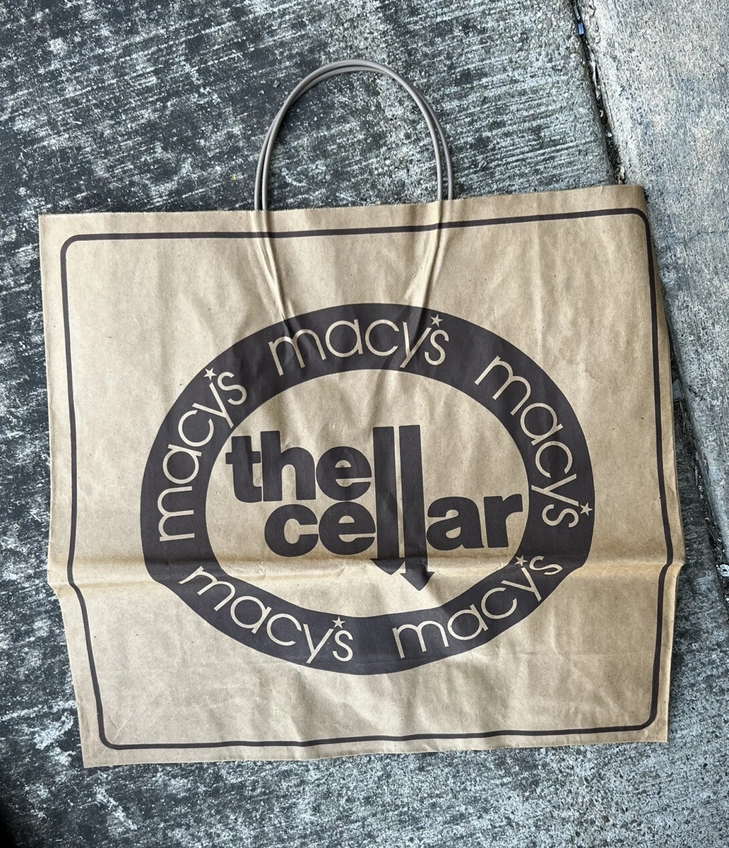 macys department store brown paper shopping bag The Cellar