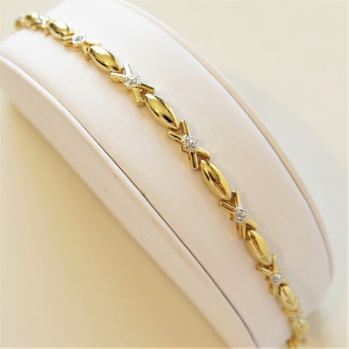 Bracciale tennis ROSS SIMONS DIAMANTE NATURALE ORO 18K OLTRE ARGENTO STERLING 925 7" - Foto 2 di 6