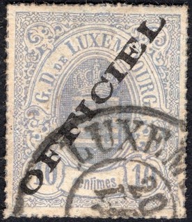 LUXEMBOURG: 1875 10c Lilac Official Sg O81 Good Used Cat £3750
