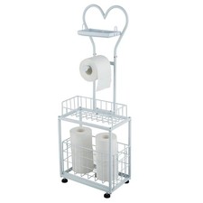 Freestanding Holder, Drawer Style Storage Compartment, with Storage Shelf Res...