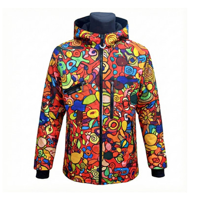 WINTER - MICHAEL LEMINX - MATRIX Patterned Softshell Jacket Hiking Sport Art Ski