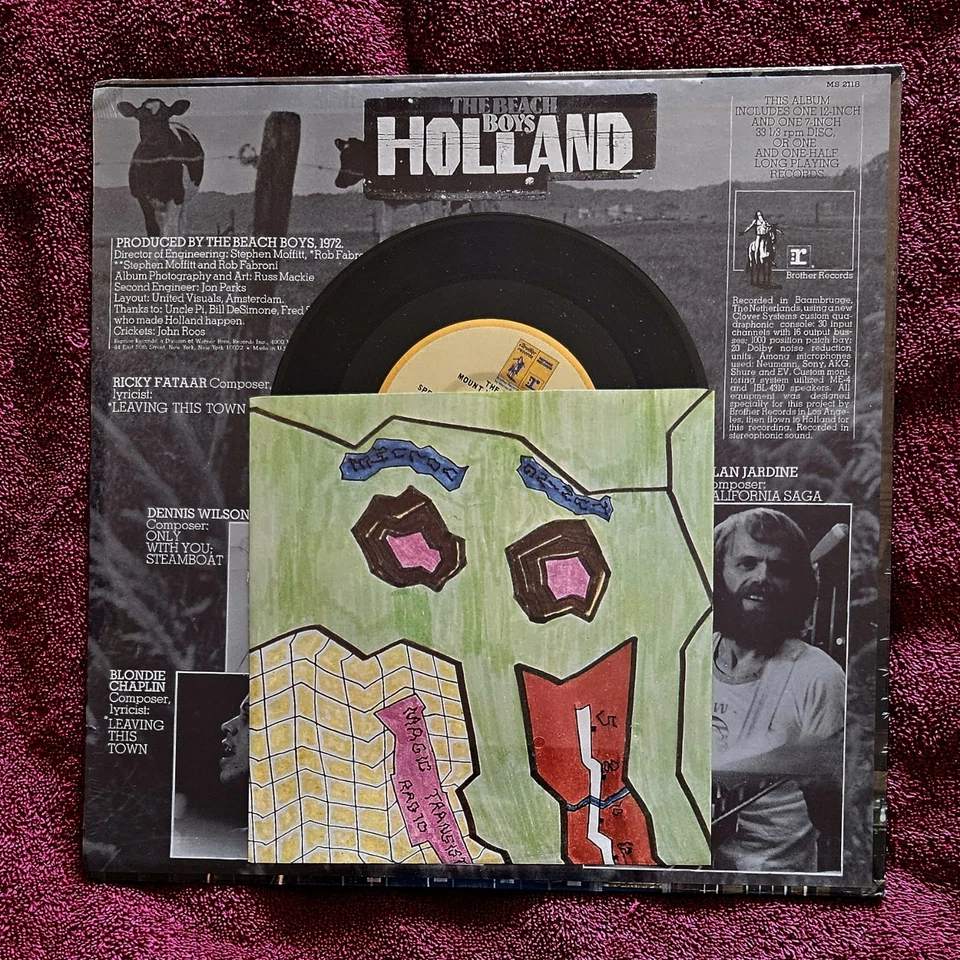 RARE! SEALED! BRIAN WILSON BEACH BOYS "Holland" 1973 BONUS 45 COMPLETELY SEALED! - Image 2 of 4