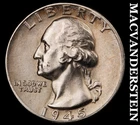 1945 Silver Washington Quarter - Choice Gem Brilliant Unc++++  Lustrous  #K173