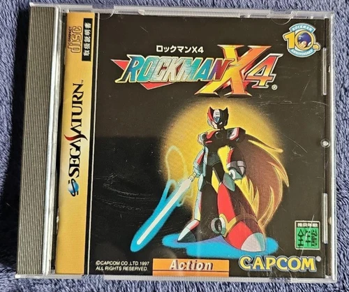 Sega Mega Man Rockman X4 Sega Saturn Game Cartridge Used