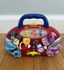 Vintage Blues Clues Light Up Musical Mini Boom Box Radio Toy Red 2000 Works!