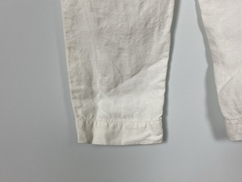OSKA White Regular 100% Linen Wide Leg Lagenlook Trousers Pants Size 2 - Picture 15 of 18