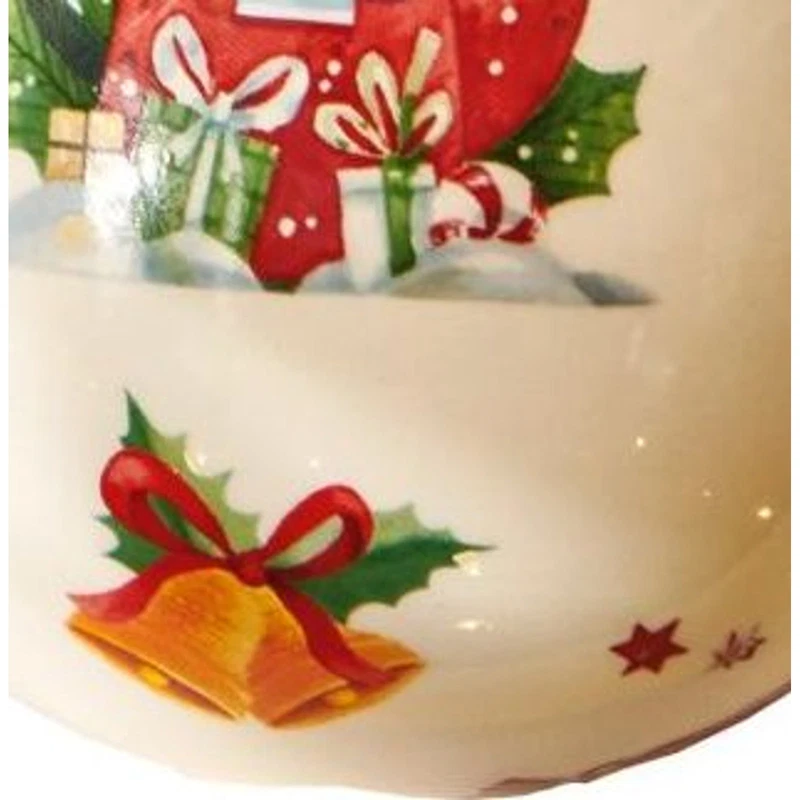 Palla di Natale Ceramica BRANDANI Teiera Decorazione Albero 10 cm Fiocco Raso, fotografia 9 di 9
