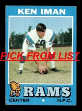 1971 Topps Football #2-262 VG-EX Pick From List ALL PICTURED qq4 qq9
