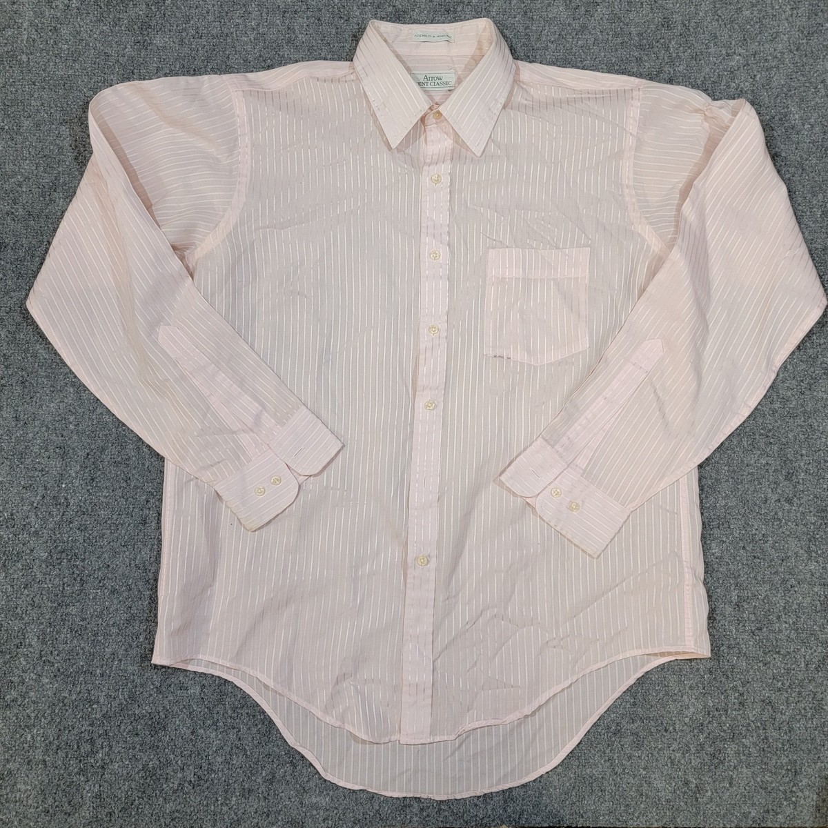 Vintage Arrow Shirt Mens SIZE L Cotton Made in USA | eBay