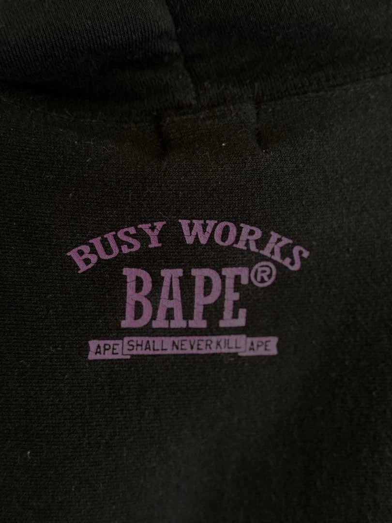 A BATHING APE (BAPE) BAPE Felpa con Cappuccio UOMO Nera JP Taglia Uomo