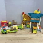 Vintage Fisher Price Little People Lift And Load Depot & Lumber Yard