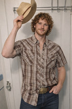 Renegade Limited Edition Vintage 1970's Brown Plaid Western Shirt Med - Cowboy