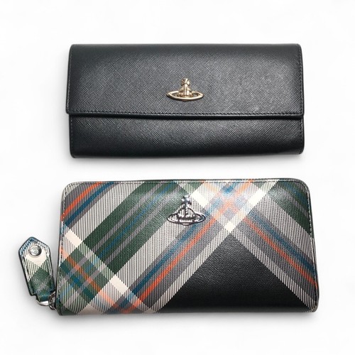 Vivienne Westwood Long Wallet Leather PVC Lot of 2 Used Authentic ps2504-ps241