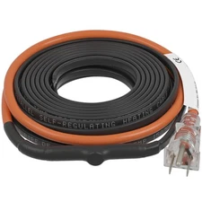 Uimoso Self-Regulating Pipe Heating Cable 5W/ft w/ Built-in Thermostat 30 Feet