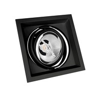 Led Mdd Maxi Uno GU10 AR111 Einbaustrahler Max. 25W Schwenkbar Schwarz Eckig