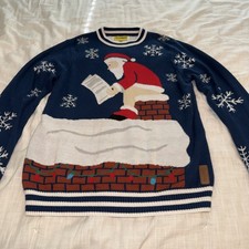 Tipsy Elves Santa Pooping Ugly Christmas Sweater Funny Santa Xmas Mens Medium