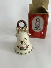 R O C-Taiwan-Rocking Horse/Elf Christmas Bell Bisque PorcelainFigurine/Music Box
