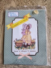 Counted Cross Stitch Kit Holly Hobbie 55208 Vintage New Crossstitch 1990 Graden
