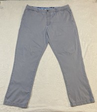 Tommy Bahama Boracay Pants Mens 38x32 Blue Chino Stretch Flat Front Island
