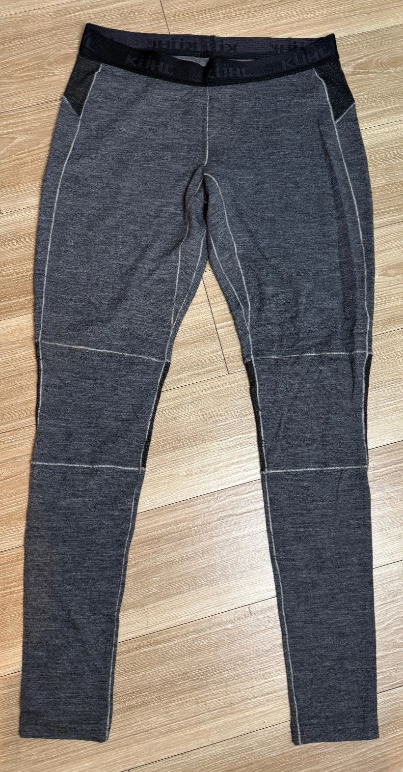 KUHL Men Charcoal Gray Merino Wool Blend Performance Baselayer Leggings L