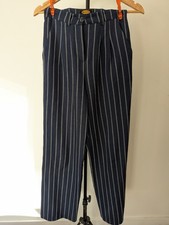 Urban Outfitters Archive Black Pinstripe Puddle Trousers Size XS