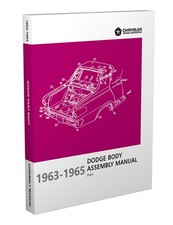 1963 1964 1965 Dodge Dart Body Assembly Manual