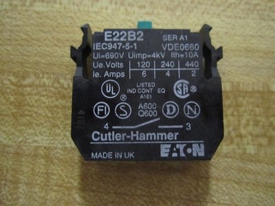 Cutler Hammer E22B2 Eaton Contact Block
