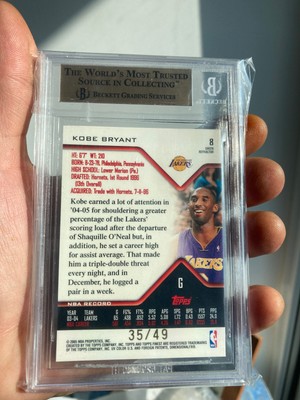 topps finest Kobe Bryant refractor 49-