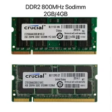 Crucial DDR2 2GB 4GB 8GB 800MHz PC2-6400 Sodimm Notebook Laptop Memory Ram Lot