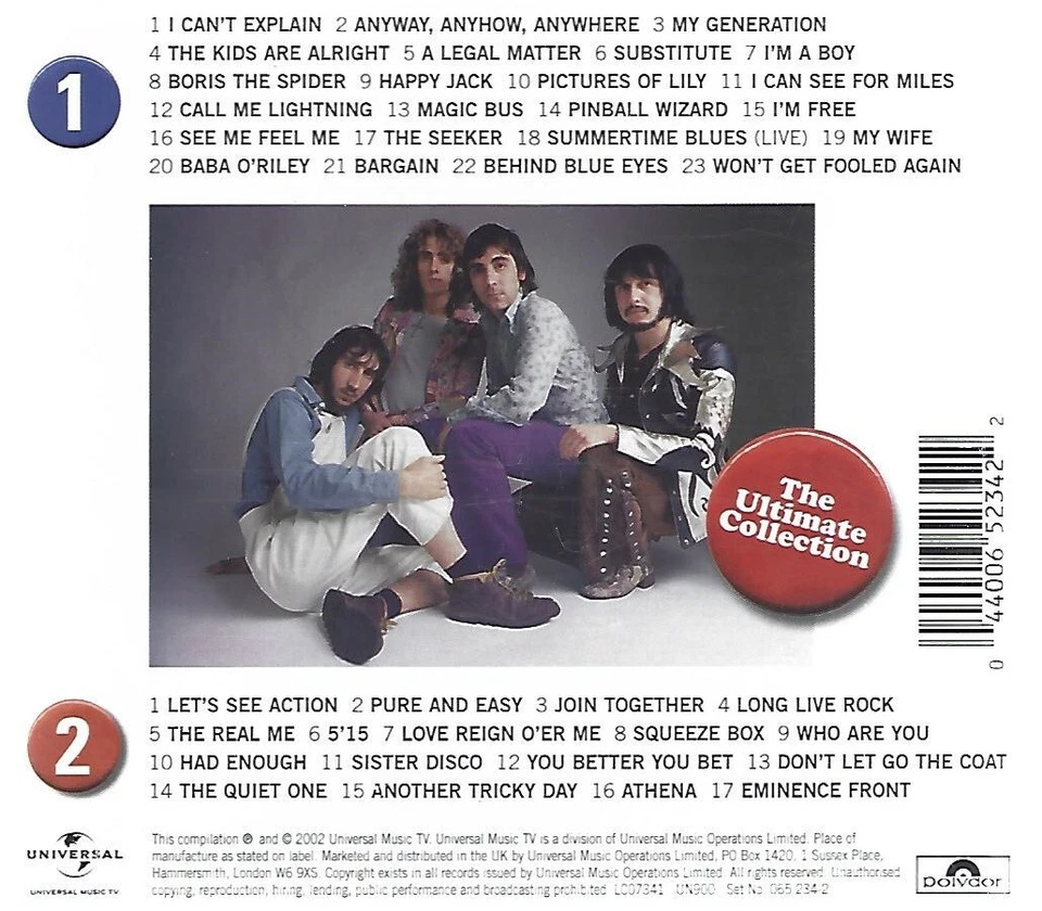 THE WHO - "The Ultimate Collection"  2CD-Set - Bild 2 von 2