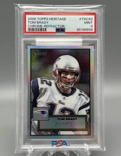 2006 Topps Heritage Chrome REFRACTOR #THC62 Tom Brady #353/552 PSA 9
