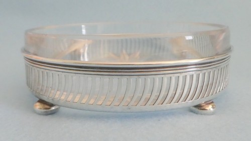 Gorham Sterling Silver & Crystal Ring / Trinket Dish Pierced Mid Century era - Picture 2 of 11